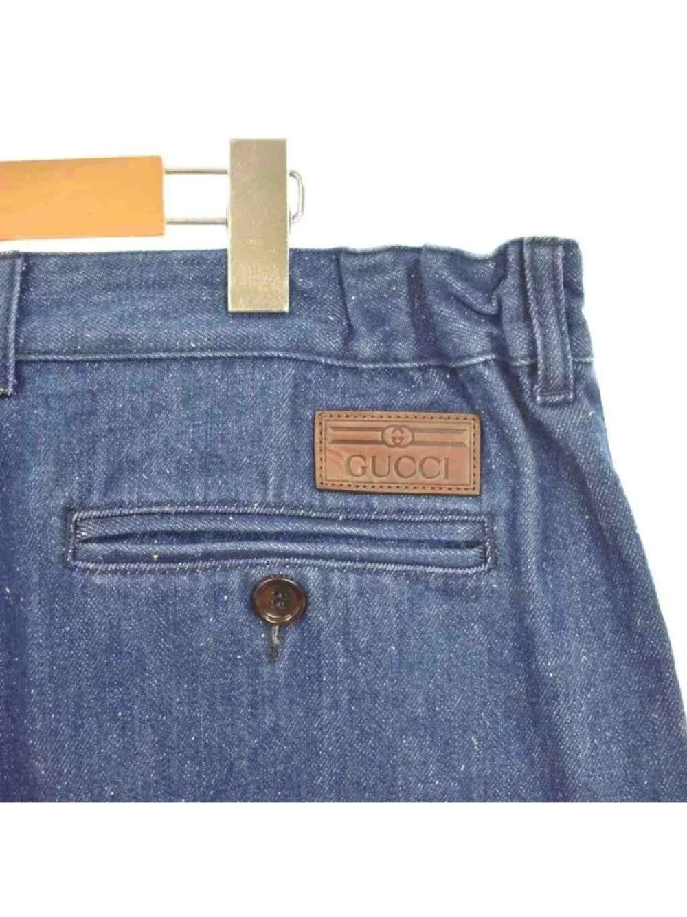 Gucci Washed Organic Denim Pants Jeans Blue 52